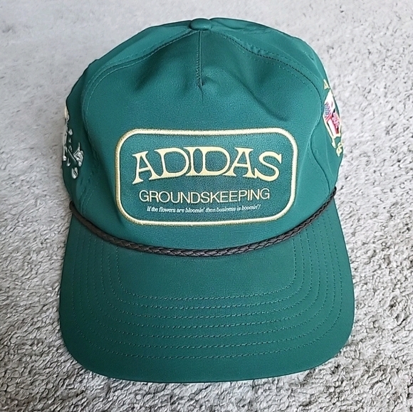 Adidas World Tour Golf Hat Cap Mens Green Season Opener One Size Strap Back - Picture 1 of 11